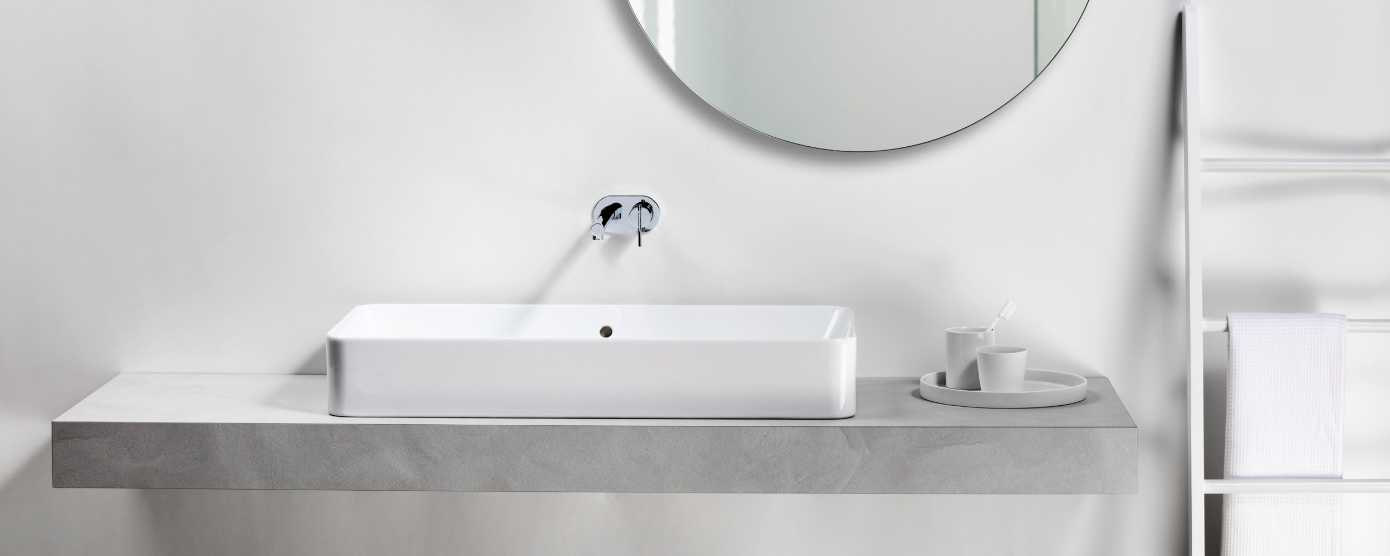 Badkamer trend monochrome white